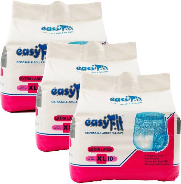 easyFit disposable Adult pullup X-large 10 pcs [Personal Care] Pack Of 3 Adult Diapers - XL