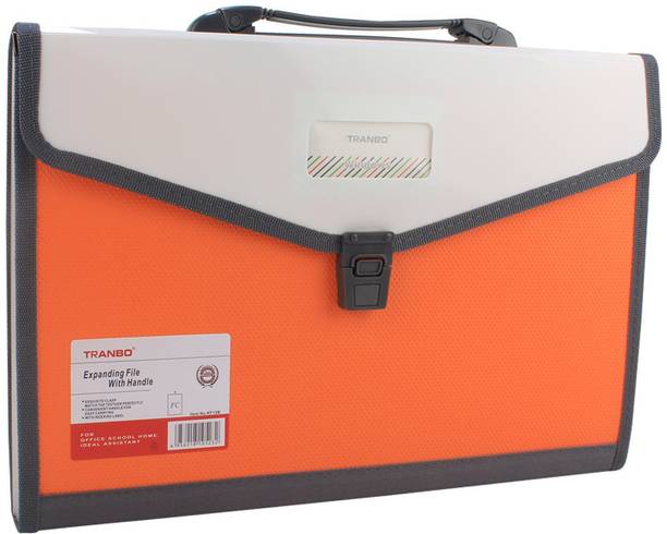 File Folders Files And Online At Best Prices In India Tranbo Plastic File Folder With 13 Pockets Handle Index Tab Fc Size