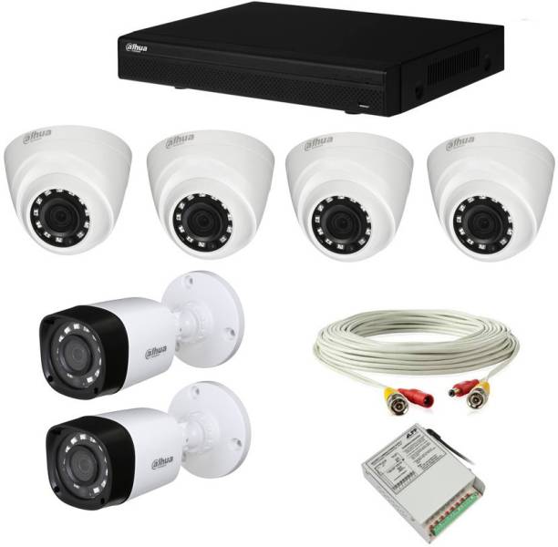 DAHUA SET OF 4+2 DOME AND BULLET CCTV WITH 8 CH DVR &amp; OTHER ACCESSORIES. Security Camera