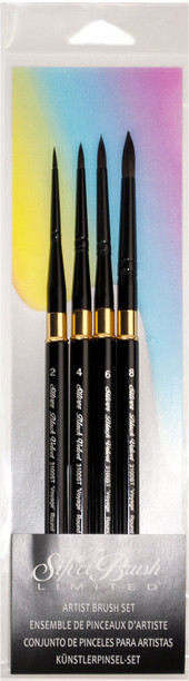 Silver Brush Limited Black Velvet Watercolor Basic Set 4Pcs