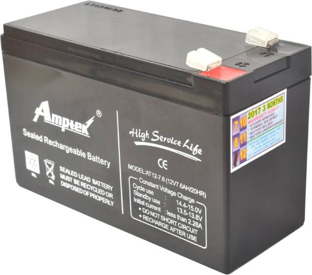 AMPTEK 12v 7.6ah Sealed Maintenance Free Gel Solar Battery