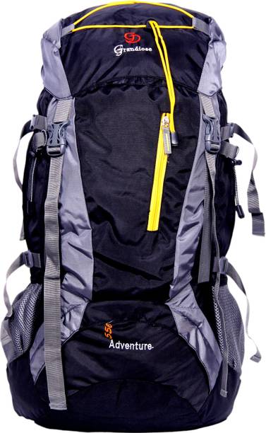 Rucksacks Online At Best Prices In India Grandiose 55l Black Hiking Backpacks Bags Gtb65501bl Rucksack 55 L