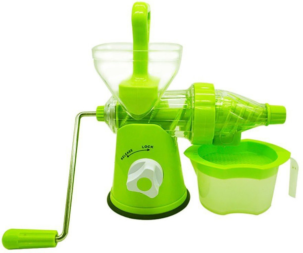 Manual Hand Crank Single Auger Juicer W Suction Base For