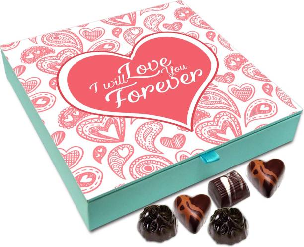 Chocholik Gift Box - I Will Love You Till The End Chocolate Box - 9pc Truffles