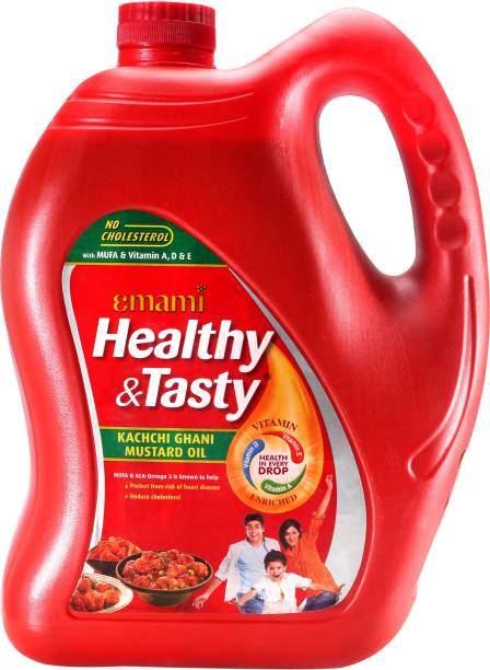 EMAMI Healthy & Tasty Kachchi Ghani Mustard Oil Can