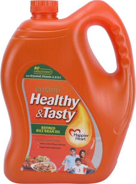 EMAMI Healthy &amp; Tasty Refined Rice Bran Oil Can