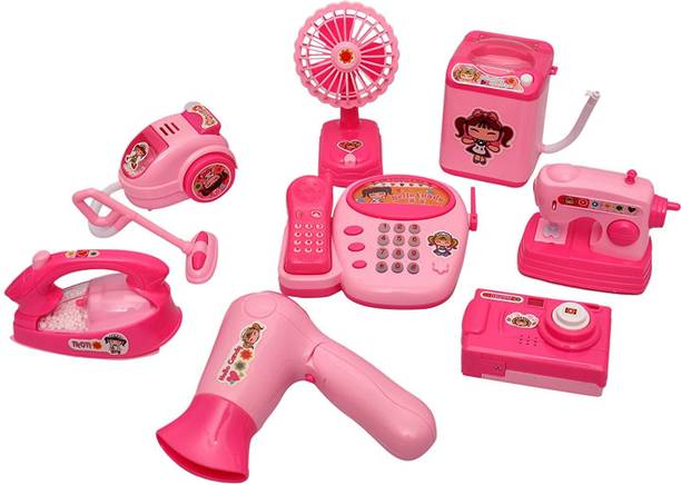 Kitchen Household Toys Online At Best Shrih Set Of 8 Pcs Battery Operated Dream Household