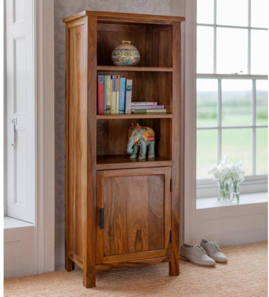 THE ATTIC Sheesham Wood Solid Wood Semi-Open Book Shelf