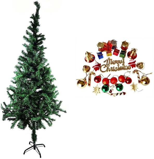 Shop Online Christmas 4ft Tree with 24 Pieces Decoration Hanging Ornaments Pack of 25