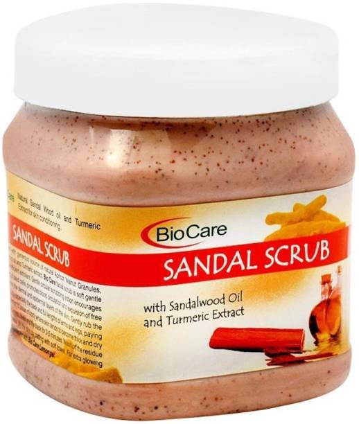 BIOCARE SANDAL SCRUB with sandalwood oil and Turmeric Extract Scrub
