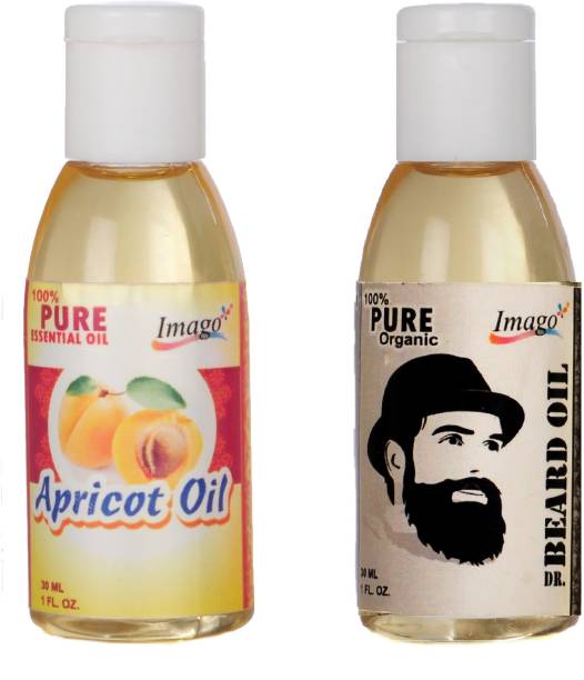 IMAGO Apricot Essential Oil & Beard Moustache Growth Oil for Skin Hair Massage Hair Oil