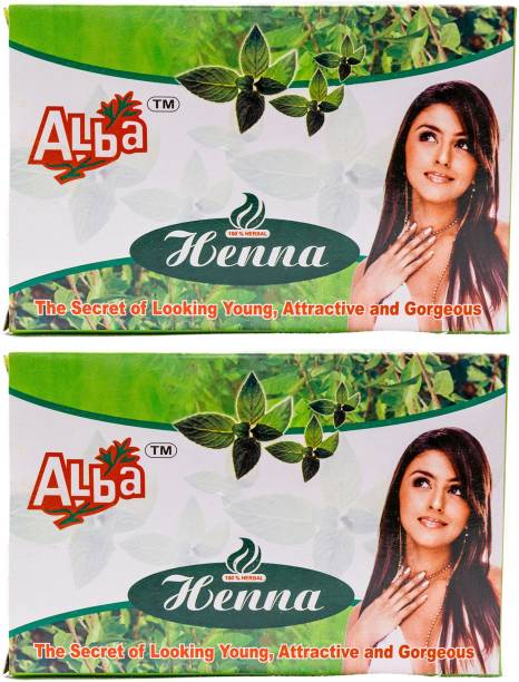 ALBA Henna Powder (100% Natural Henna Powder - Natural Hair Colour) - Combo Pack of 2, 200g each (400g)