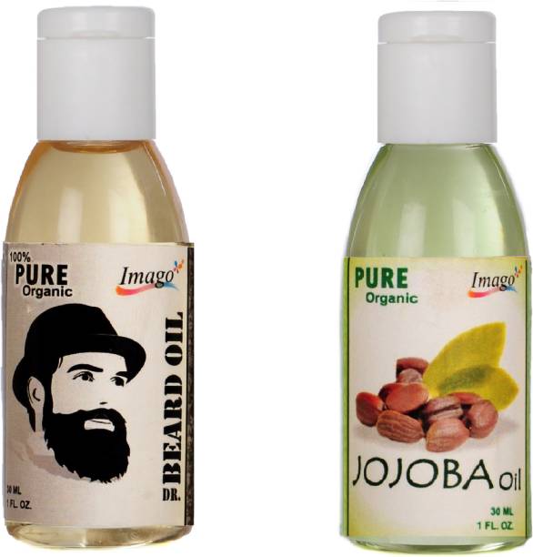 IMAGO Pure Beard, Moustache Growth & Jojoba Essential Oil For Skin & Hair Hair Oil