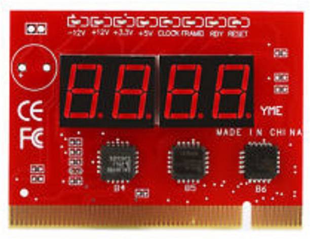 TECHON New PCI 4-digit PC Diagnostic Card With User Manual (red) Motherboard