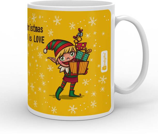 online shopping india buy mobiles electronics appliances indigifts illustration of a cheerful christmas elf holding gifts ceramic mug