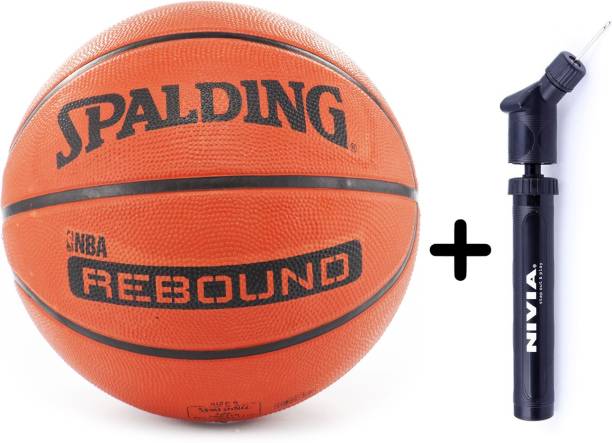 SPALDING Rebound (Size 6) + Ball Pump Combo Basketball - Size: 6