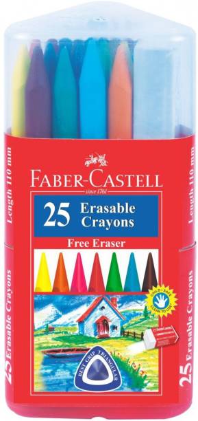 FABER-CASTELL 25 Erasable Plastic Crayons Gift Pack (110mm)