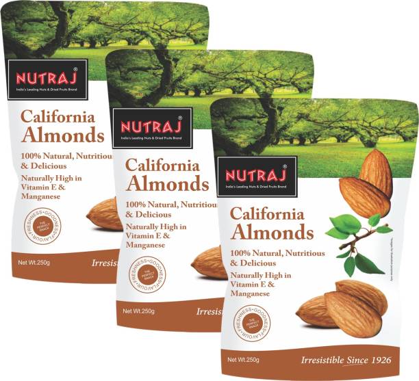 Nutraj California Almonds 250g (Pack of 3) Almonds