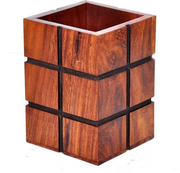 Desk Organizers At Best S In India Hashcart 1 Compartments Wooden Pen Stand