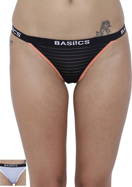 BASIICS by La Intimo Women Thong Multicolor Panty