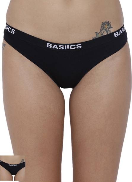 BASIICS by La Intimo Women Hipster Black Panty