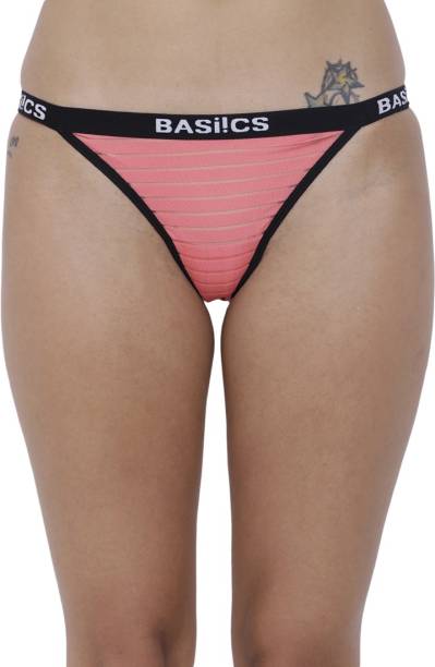 BASIICS by La Intimo Women Thong Pink Panty