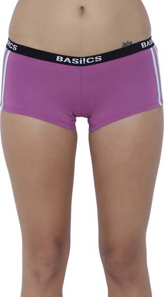 BASIICS by La Intimo Women Boy Short Purple Panty