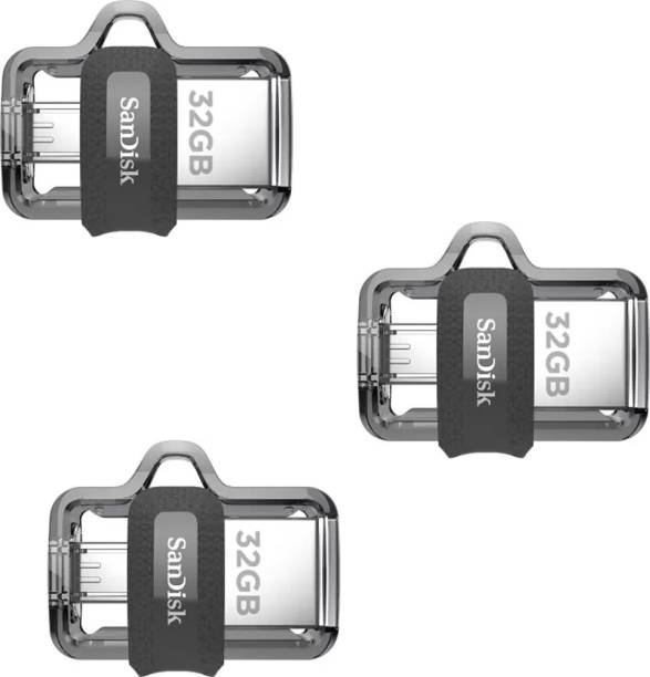 SanDisk Ultra Dual Drive 3.0 OTG (Pack of 3) 32 GB Pen ...