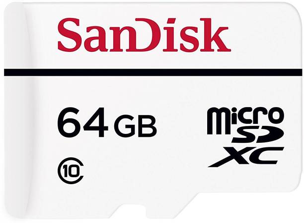 SanDisk High Endurance Video Monitoring Card 64 GB MicroSDXC Class 10 20 MB/s  Memory Card