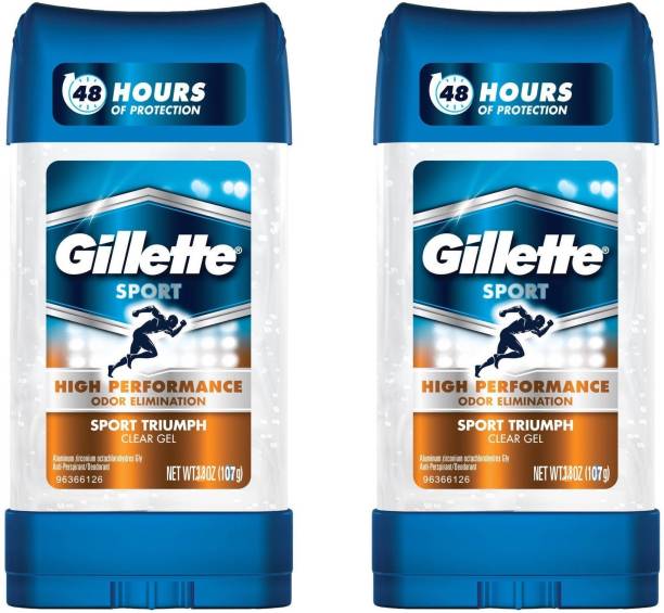 GILLETTE High ENDURANCE Sport Triumph Clear Gel Anti-Perspirant Deodorant Stick  -  For Men