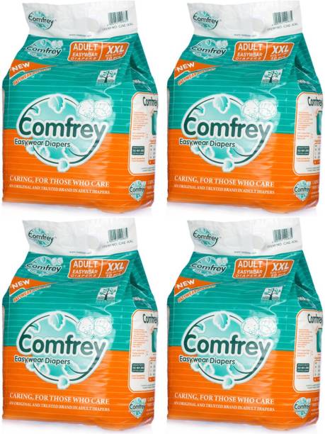 Comfrey PANT STYLE EASY WEAR ADULT DIAPER PANTS, SIZE XXL, SET OF 4 PACKS, FOR WAIST SIZE 41"-60" INCHES - XXL