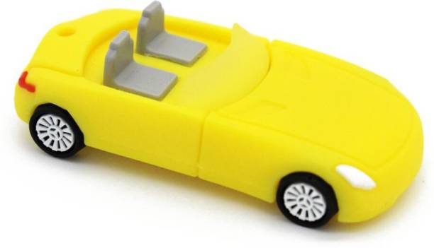 microware Sports Car Shape 8 GB Pen Drive (Yellow) 8 GB Pen Drive