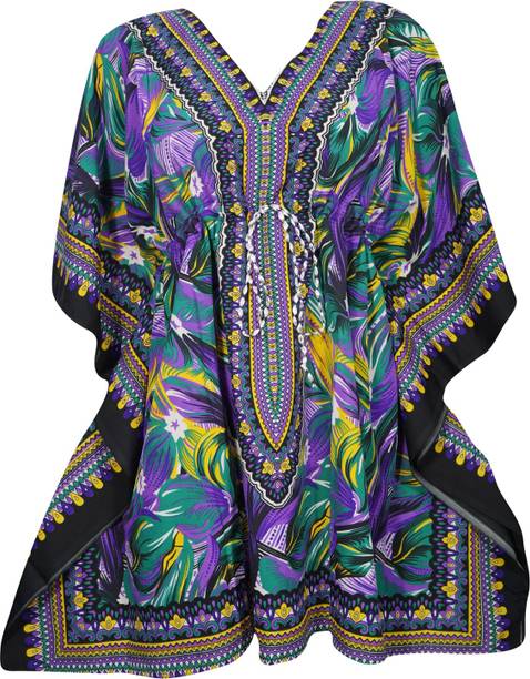 Indiatrendzs Printed Viscose Women's Kaftan