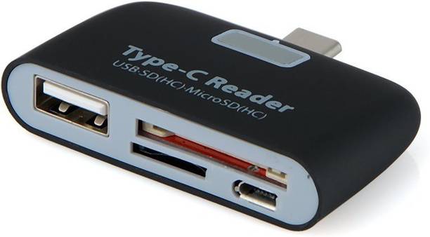 VibeX ® USB 3.1 Type C Hub Pretty Handy Micro USB OTG Adapter with LED USB C Hub USB SD TF Micro USB OTG Hub Adapter High Speed™-Type-009 Card Reader