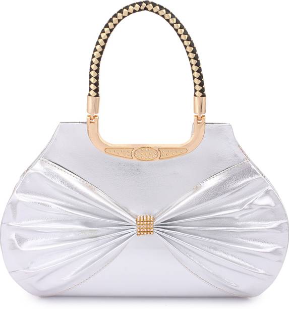 Shoetopia Handbags Clutches Online Shoetopia Party Silver Clutch