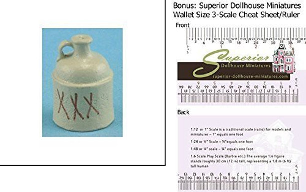 Miniature Wine//Moonshine Jug w//Handle DOLLHOUSE Miniatures 1:12 Scale