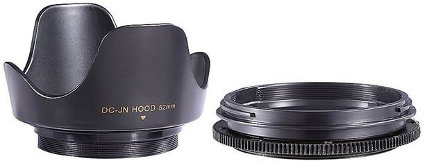 Numex 52mm Reversible Flower-type Lens Hood for DSLR Cameras 18-55mm AF-S lens, Microfiber Cleaning Cloth  Lens Hood