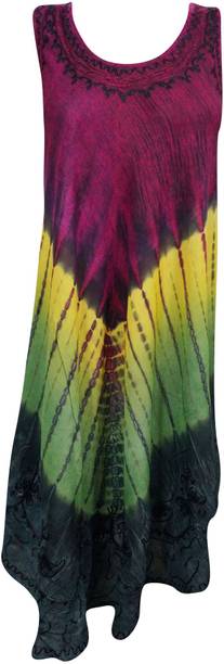 Indiatrendzs Women's A-line Multicolor Dress
