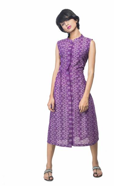 Traditional Vogue Dresses Online At Traditional Vogue Women A Line Purple Dress