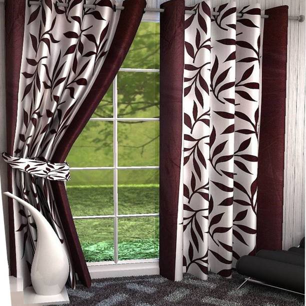 G S Collections Curtains At G S Collections 152 Cm 5 Ft Polyester Window Curtain Pack Of 2