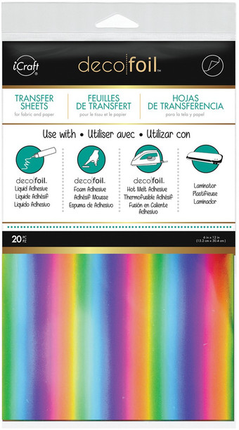 Thermoweb Deco Foil Specialty Transfer Sheets 6/"X12/" 5//Pkg-Iridescent