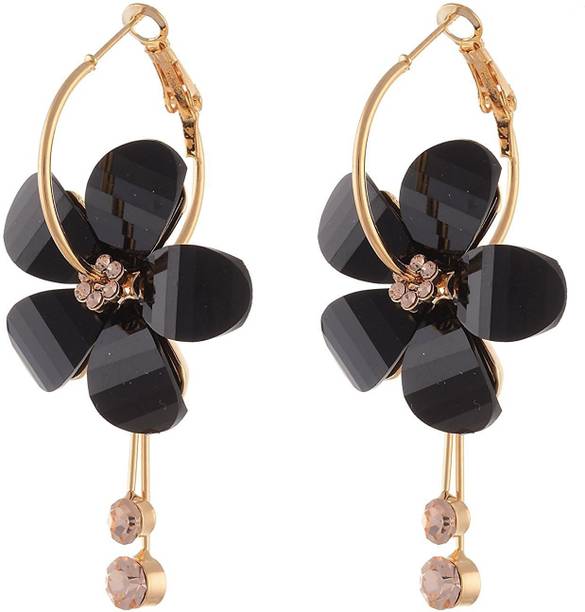Black Earrings Online At Best Prices In India You Bella Stylish Fancy Party Wear Jewellery Earrings Alloy Dangle Earring