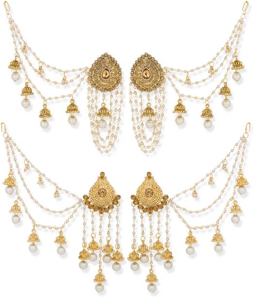 Pearl Jewellery At Best S In India Luxor Designer Diamond Pearl Alloy Jhumki Earring