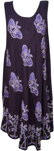Indiatrendzs Women A-line Black Dress