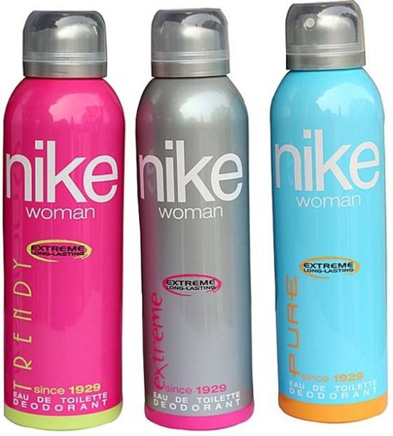 NIKE (Trendy, Extreme, Pure) Deodorant Spray  -  For Women