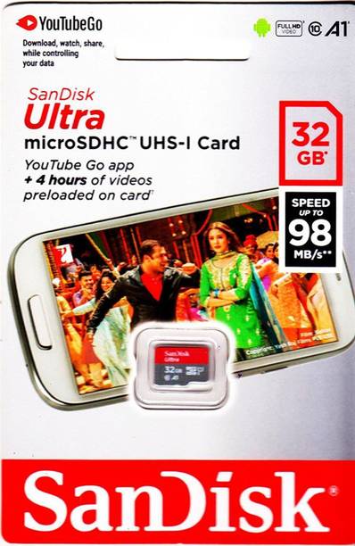 SanDisk A1 Youtube 32 GB MicroSD Card Class 10 98 MB/s  Memory Card