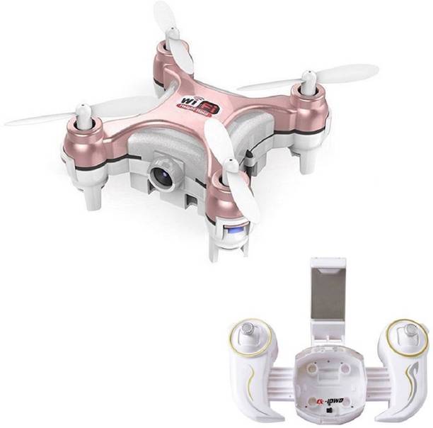 Krypton CX-10WD-TX with Remote Control MINI Drone WIFI FPV With 0.3MP Camera Altitude Hold 2.4G 4CH 6Aixs RC Quadcopter RTF (Rosy Red)