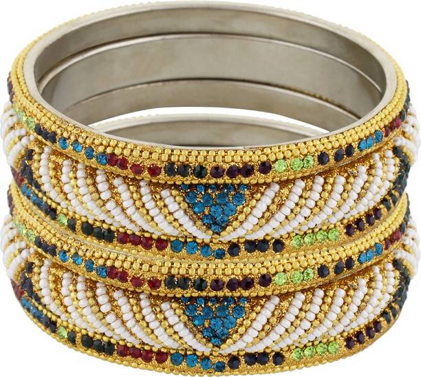 Desi Bangles Jewellery Online At Best Desi Bangles Silver Diamond Bangle Set