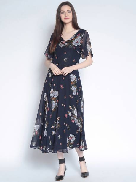 Rare Women Maxi Blue Dress