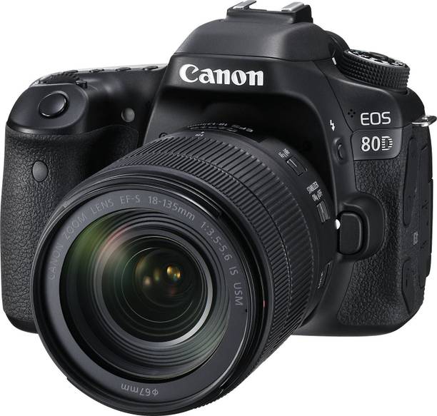 Canon EOS 80D DSLR Camera Body with Single Lens: EF-S 18-135 IS USM (16 GB SD Card)